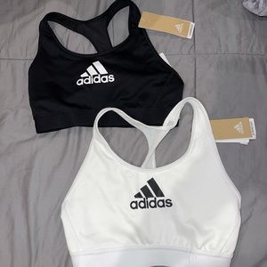 Adidas black and white sports bra bundle